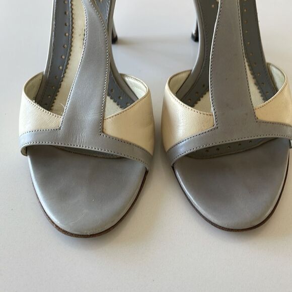 Yves Saint Laurent Slingback Peeptoe Heels Tie Detail - Picture 4 of 10